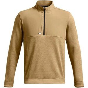 Under Armour Men's Drive Storm Golf SweaterFleece Half Zip Camel Size XL